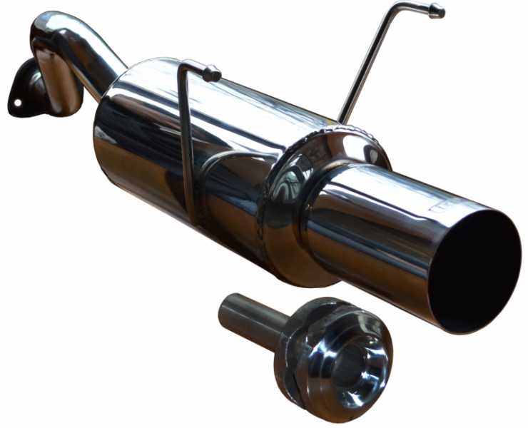 stainless steel straight-through muffler with silencer